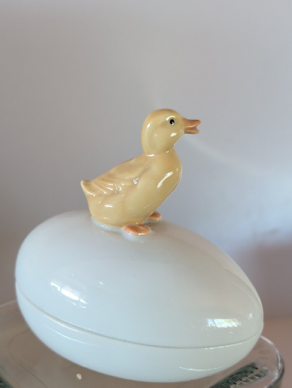 Otagari Japan,Yellow Ceramic Duck Trinket Box. - Picture 3 of 12